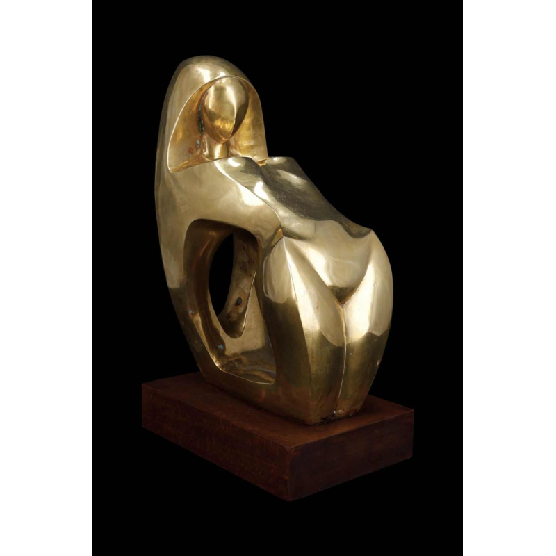 Jannu 'Abstract nude' contemporary bronze sculpture