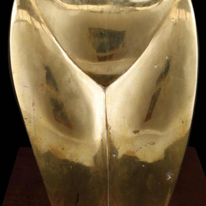 Jannu 'Nue abstraite' sculpture contemporaine en cuivre