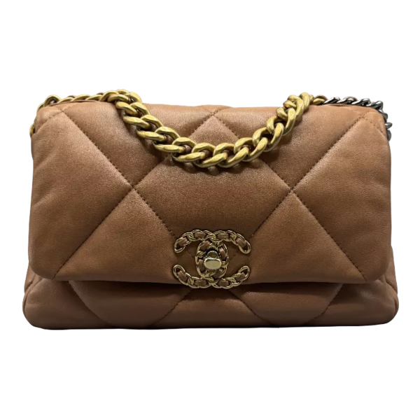 Chanel, sac 19 en cuir camel