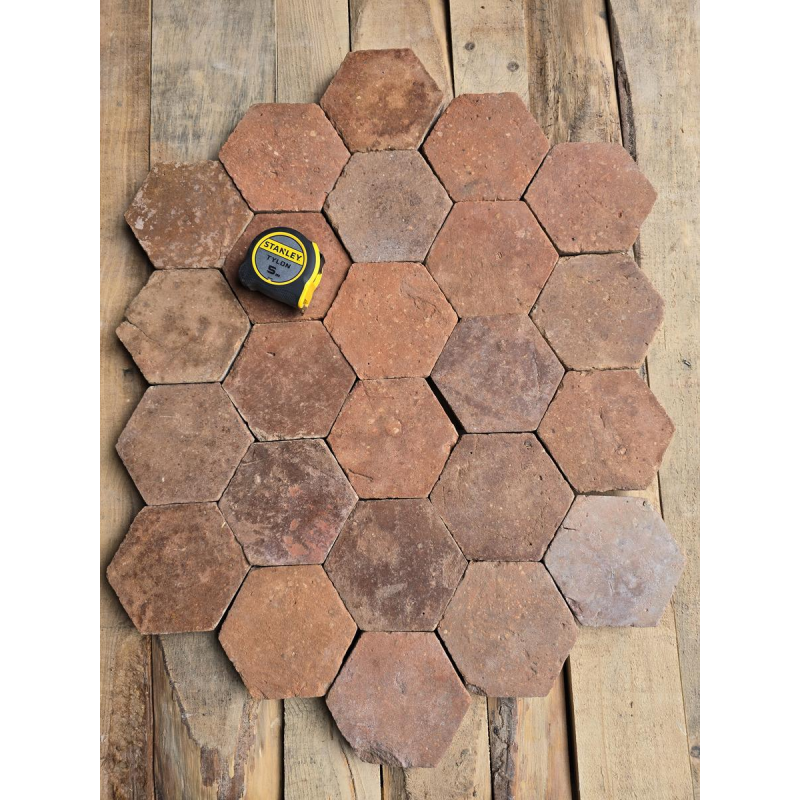 Antieke terracotta tegels uit de 18e eeuw - 22 m²