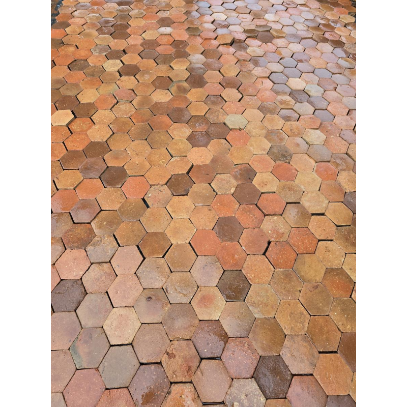 Antieke terracotta tegels uit de 18e eeuw - 22 m²