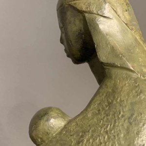 PAUL BAEKE 'Maternity' Woman & Child, modernistische sculptuur, 1958