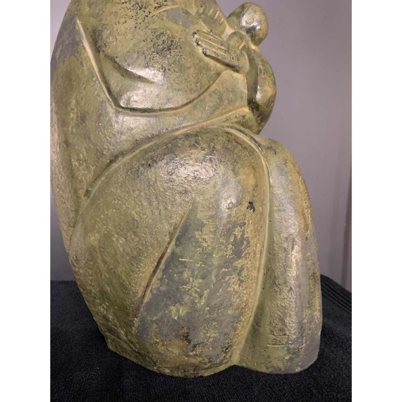 PAUL BAEKE ' Maternité ' Femme & Enfant, Sculpture moderniste, 1958