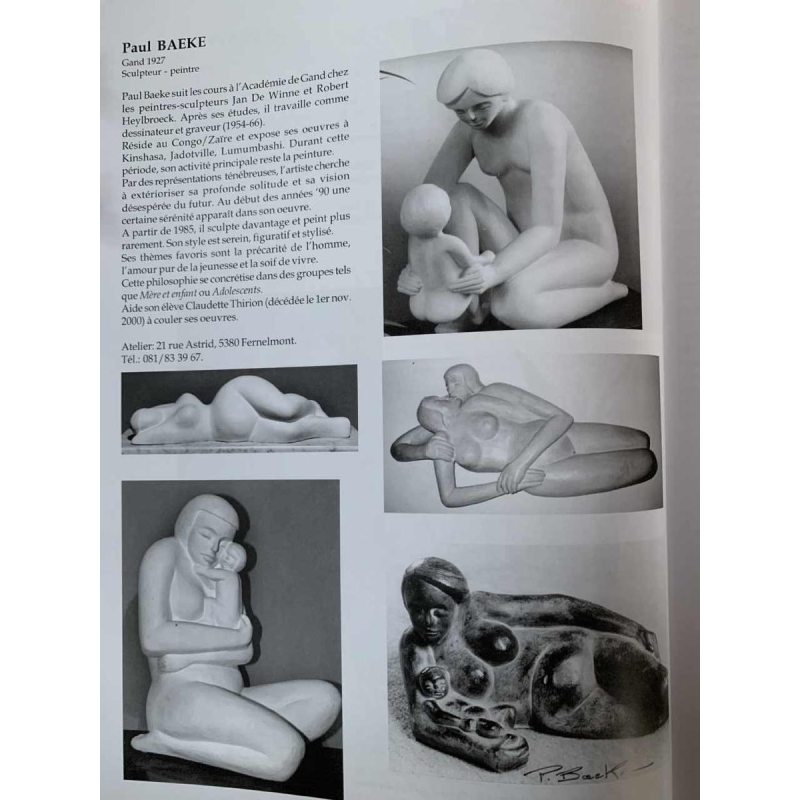 PAUL BAEKE ' Maternité ' Femme & Enfant, Sculpture moderniste, 1958