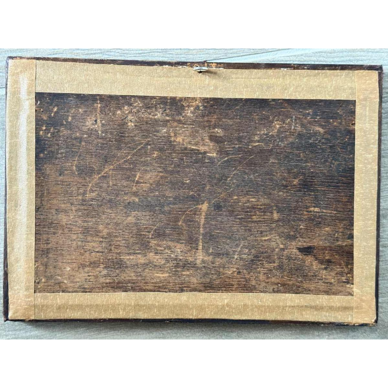 Isidore MEYERS “ Landschap bij zonsondergang “ olieverf op hout