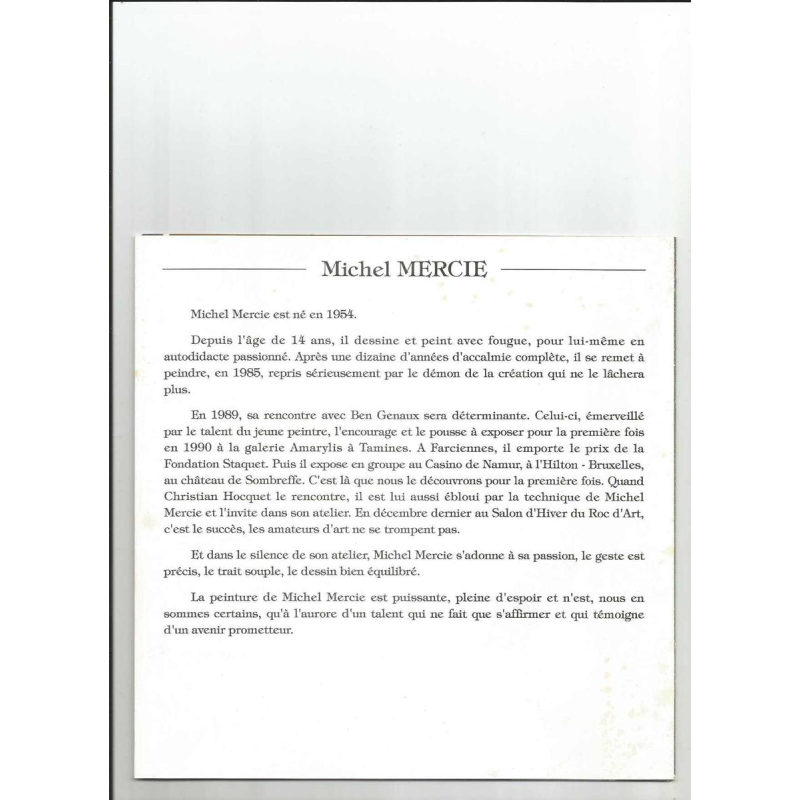 Michel MERCIE « Le bar » peinture, huile sur toile, fin du XXe s