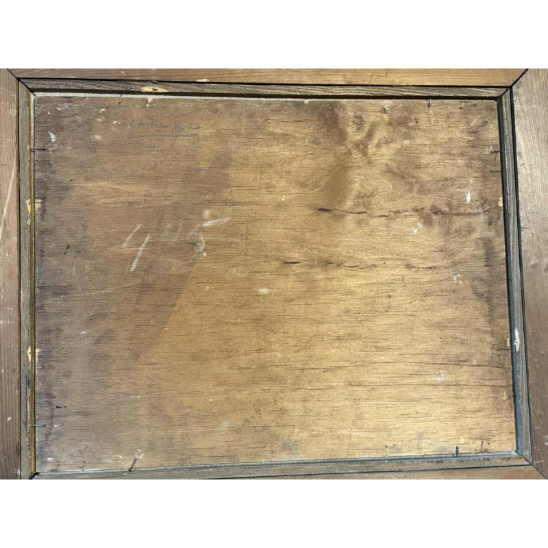 José WOLFF « Village près de Liège » peinture impressionniste huile sur panneau, XXe s