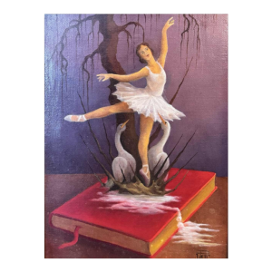 Jules PETIT « Le chant du cygne » peinture huile sur toile