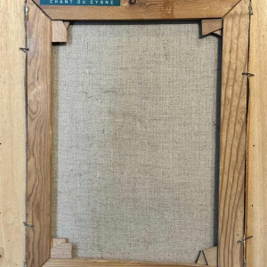 Jules PETIT « Het gezang van de zwaan » schilderij olie op doek