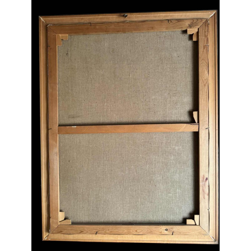 Pol Duruisseau « Namur, the market Place Vegetable market» painting oil on canvas