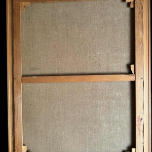 Pol Duruisseau « Namur, the market Place Vegetable market» painting oil on canvas