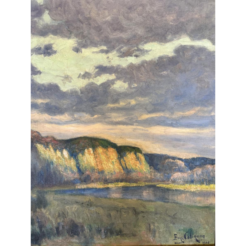 Eugène COLIGNON “The Rocks of Marche-les-Dames” painting on canvas, 1945 Eugène COLIGNON “The Rocks of Marche-les-Dames” painting on canvas, 1945