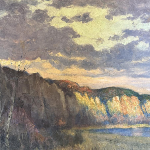 Eugène COLIGNON “The Rocks of Marche-les-Dames” painting on canvas, 1945 Eugène COLIGNON “The Rocks of Marche-les-Dames” painting on canvas, 1945