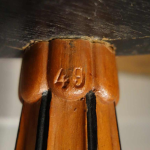 Table d'appoint ovale Art Déco marquetée en étoile, Style Sue & Mare, circa 1920