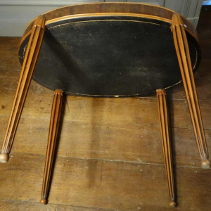 Art Deco Side / Coffee oval Table, star inlaid, Style Sue & Mare Circa 1920