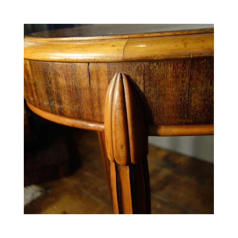 Art Deco Side / Coffee oval Table, star inlaid, Style Sue & Mare Circa 1920