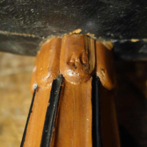 Art Deco ovale bijzettafel, ingelegd ster, Stijl Sue & Mare Circa 1920