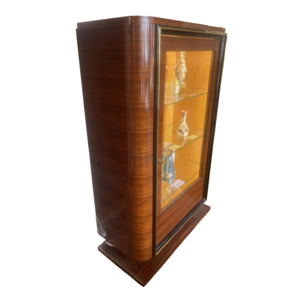 Art Deco vitrinekast / boekenkast van palissanderhout, circa 1930