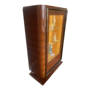 Art Deco vitrinekast / boekenkast van palissanderhout, circa 1930