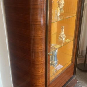 Art Deco display cabinet/bookcase in rosewood, ca 1930