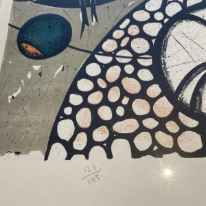 Gustave Camus “Paar personages” kleurenlitho genummerd 129/145, 20e eeuw