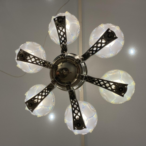 Ezan Petitot Art Deco opalescent glass chandelier, circa 1930 Ezan Petitot Art Deco opalescent glass chandelier, circa 1930