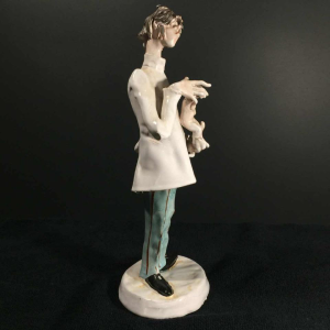 Italian doctor sculpture, obstetrician gynecologist pediatrician 1970