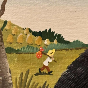 Marie-Louise BATARDY « Mijn 3 katten » schilderij olie op doek