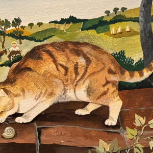 Marie-Louise BATARDY «My 3 cats » painting oil on canvas