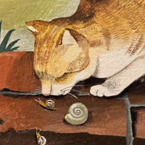 Marie-Louise BATARDY « Mes 3 chats » peinture huile sur toile