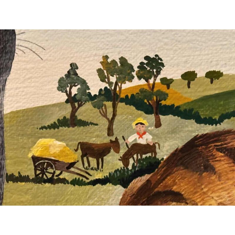 Marie-Louise BATARDY « Mes 3 chats » peinture huile sur toile