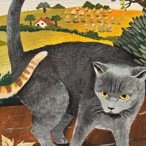 Marie-Louise BATARDY « Mes 3 chats » peinture huile sur toile