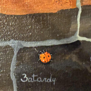 Marie-Louise BATARDY « Mijn 3 katten » schilderij olie op doek