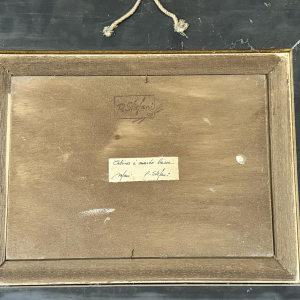 Pierre STEFANI "Strandhutten bij eb" Oostende?) olieverfschilderij op paneel