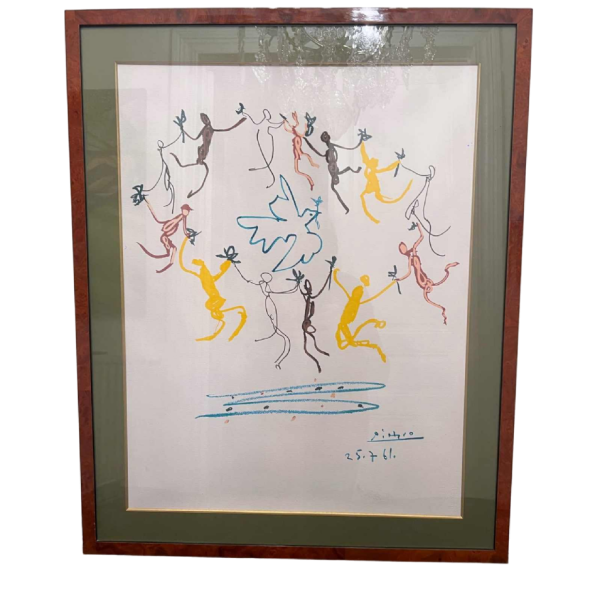 Pablo PICASSO " La Ronde de Paix 25-7-61 " litho