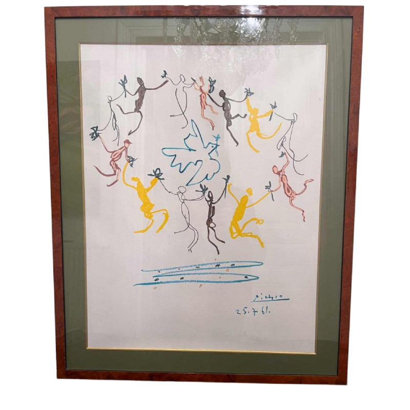 Pablo PICASSO « La Ronde de Paix 25-7-61 » lithographie