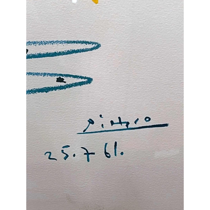 Pablo PICASSO « La Ronde de Paix 25-7-61 » lithographie