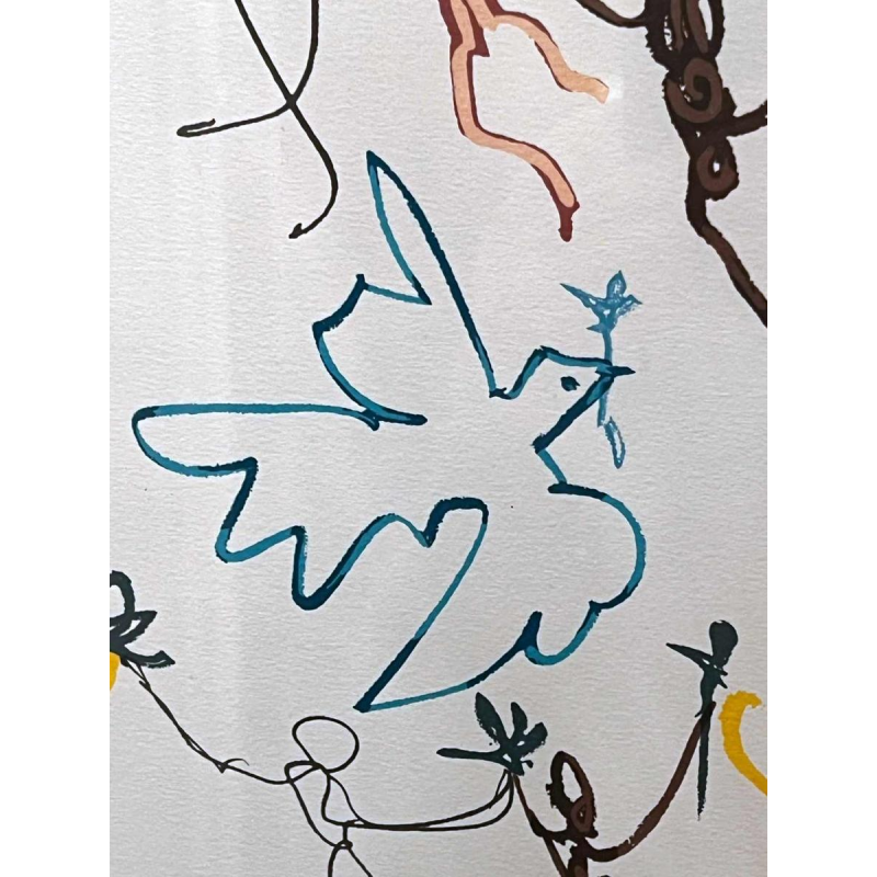 Pablo PICASSO « La Ronde de Paix 25-7-61 » lithographie