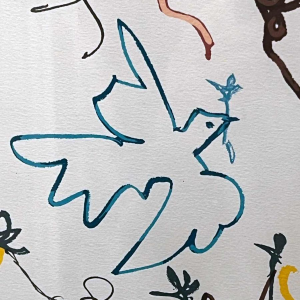 Pablo PICASSO « La Ronde de Paix 25-7-61 » lithographie