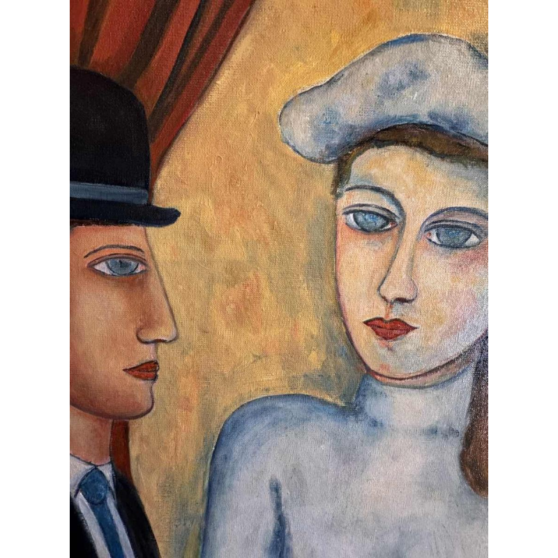 Marcel HOCQ « La promise » peinture huile sur toile