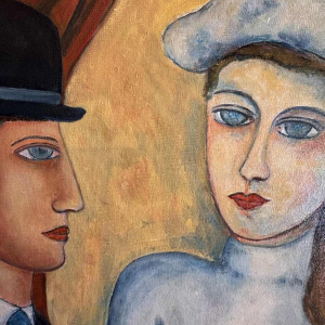 Marcel HOCQ « La promise » peinture huile sur toile