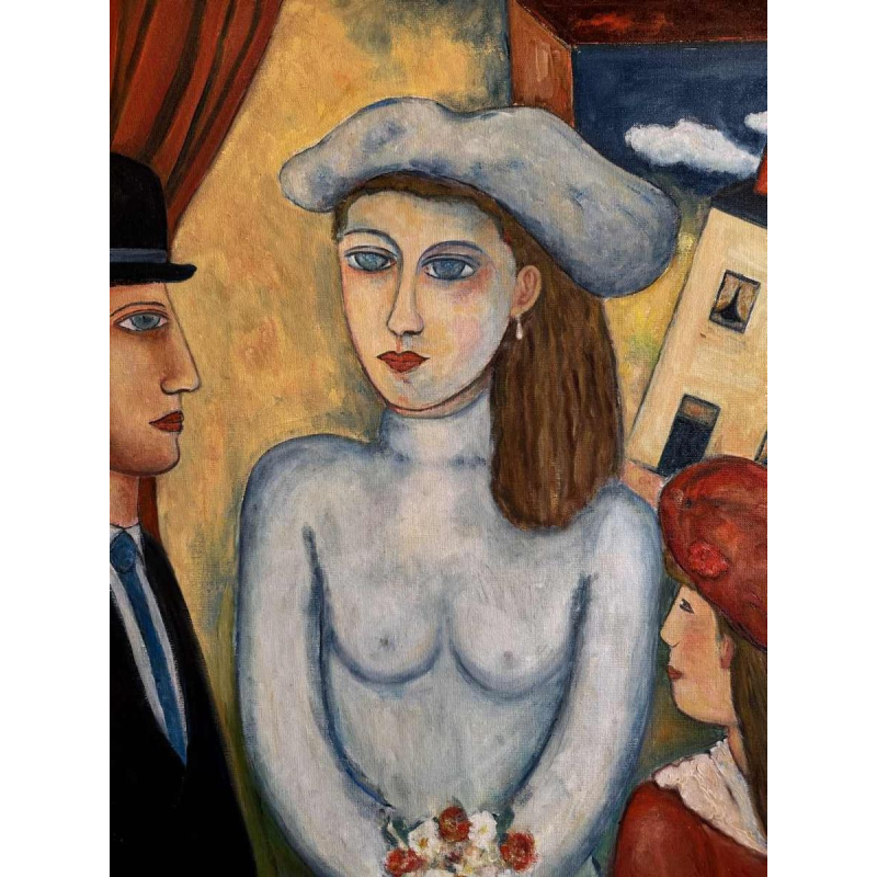 Marcel HOCQ «De bruid » schilderij olie op doek