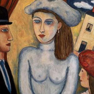 Marcel HOCQ «De bruid » schilderij olie op doek