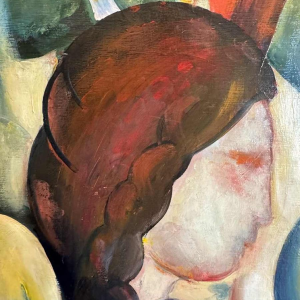 Marcel HOCQ "Notre vieux chat" peinture huile sur panneau