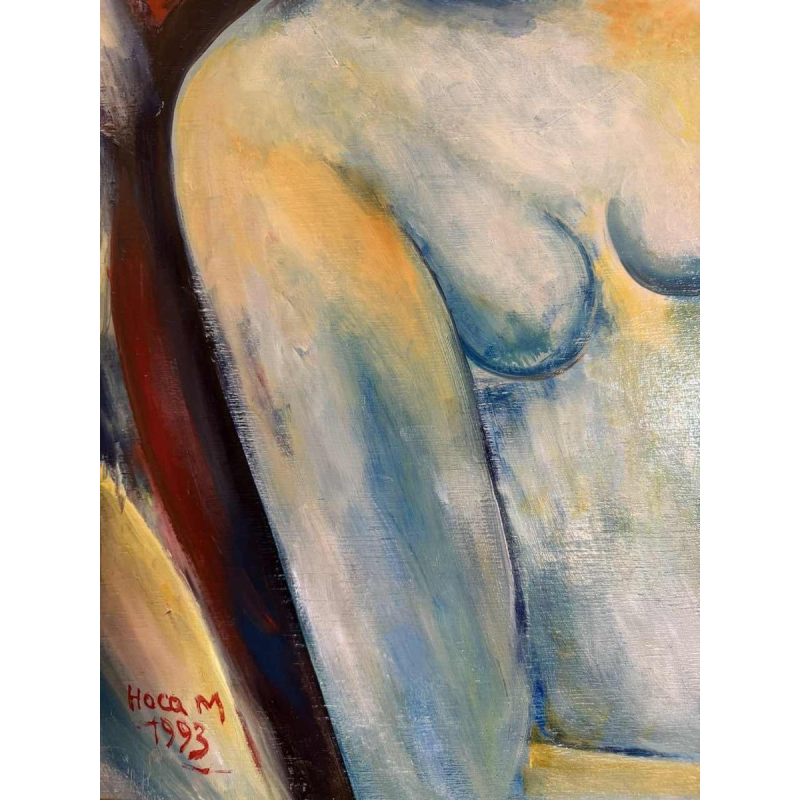 Marcel HOCQ "Notre vieux chat" peinture huile sur panneau