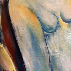 Marcel HOCQ "Our old cat» painting oil on panel