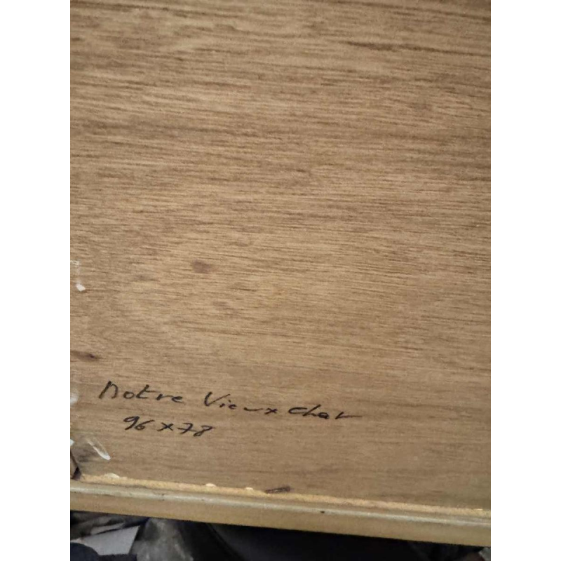 Marcel HOCQ "Our old cat» painting oil on panel