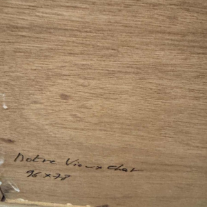 Marcel HOCQ "Notre vieux chat" peinture huile sur panneau