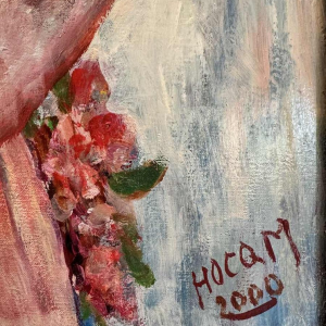 Marcel HOCQ (1933-2021): «De getrouwden » schilderij olie op doek