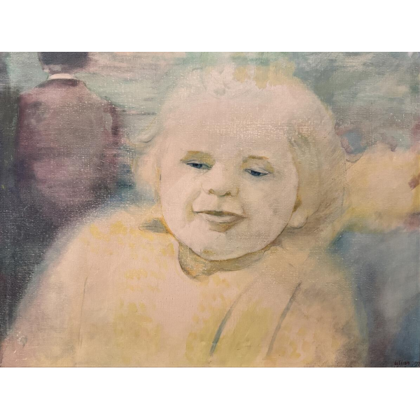 Lilian Van Damme - Indoctrination - oil painting on canvas 1977